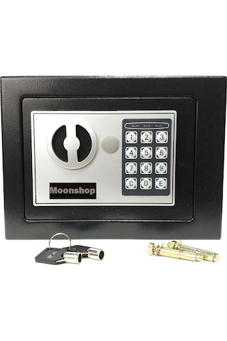Moonshop Elektronik Şifreli Para Çelik Ve Otel Kasası 3 MM Montaj Ekipman