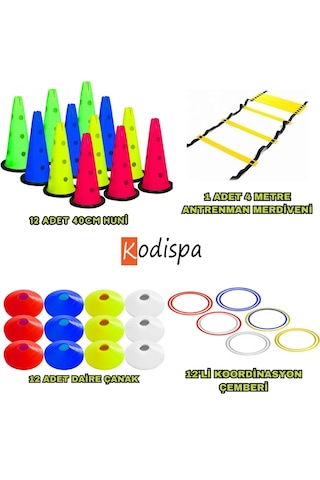 Kodispa Antrenman Seti 40'cm Hunili Çok Renkli
