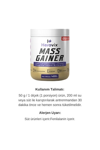 Herovix Özel Kilo Almaya Destek Seti - Normal Paket