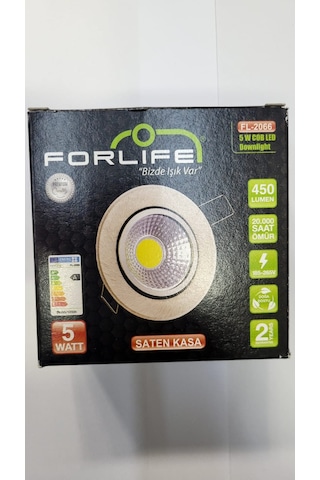 5 Watt Saten Kasa Cob Led Downlight Beyaz Işık Spot 10 Adet