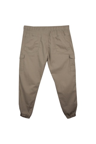 Kargo Cepli Büyük Beden Likralı Jogger Pantolon Bej