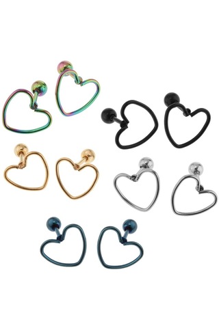 Homyl 10 Adet 16g Yıldız Şekli Küpe Dil Çok Renkli