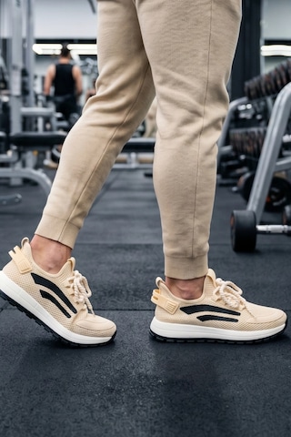 In Step Stratomesh Krem Kalın Tabanlı Erkek Spor Ayakkabı Rahat Günlük Sneaker