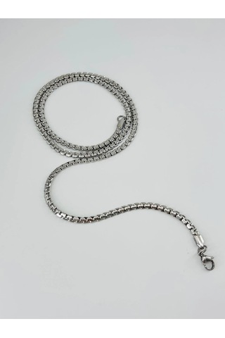 Gri Çelik Çelik Kolye 60 Cm - Ekl0056 Çok renkli