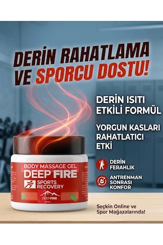 Deep Fıre Vücut Masaj Jeli Sports Recovery Body Massage Gel 100 Mg