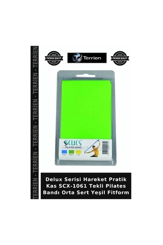 Delux Serisi Hareket Pratik Kas Scx-1061 Tekli Pilates Bandı Orta Sert Yeşil Fitform