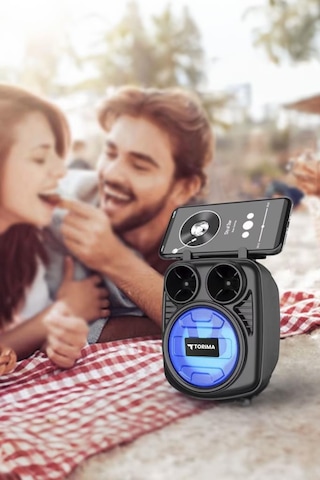 Torima Telefon Tutacaklı Usb Tf Destekli D32 Bluetooth Hoparlör Siyah