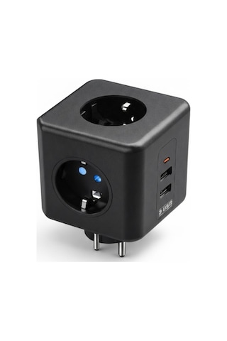 Akım Ve Voltaj Korumalı Küp Priz 3 Usb Destekli Diğer 1 - 10 M