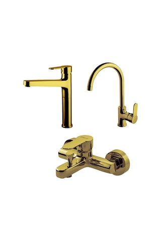 Domino Altın Banyo,evye,çanak Lavabo Bataryası 971538-971518-971008