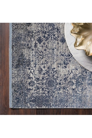 Hoom Rugs Franko Dyed Fsd 01 Marine Viskon & Akrilik Yüksek Dokulu Modern Salon Halısı Mavi