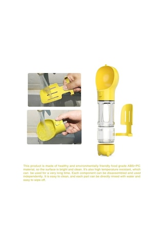 Pazly Çok İşlevli Köpek Seyahat Su Bardağı, 300ml, Abs+pc, Mavi, Yeşil, Pembe, Sarı Köpek Maması Evcil Hayvan Su Dağıtıcısı, Besleyici Kürek Tabure