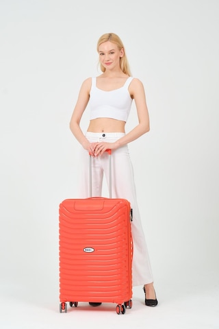 Keo-plus Turuncu Orta Boy Silikon Kırılmaz Pp Valiz Siyah