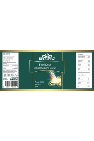 Fortiossa Bitkisel Karışımlı Macun 420 Gr