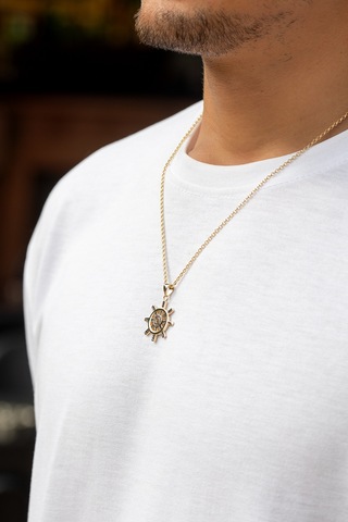 Uşaklıhafız 14 Ayar Altın Dümen Erkek Kolye