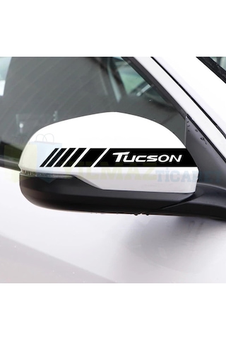 Hyundai Tucson Yan Dikiz Ayna Kapağı Şerit Oto Sticker Etiket 6Ad 20 X 2 Cm