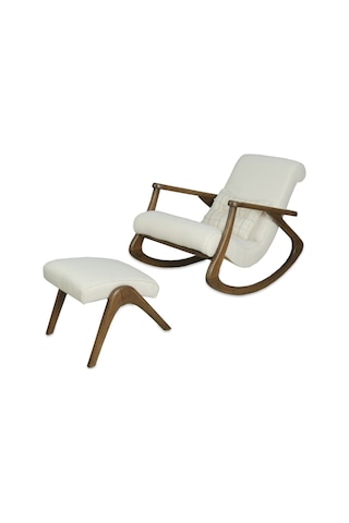 Asedia Ekol Dişbudak Ceviz Krem Dişbudak Sallanan Sandalye Berjer