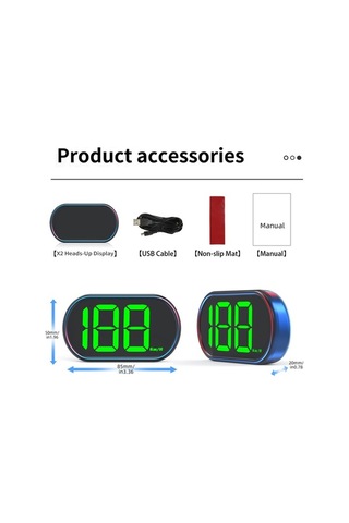 Novahub Araclar Icin Hud Gps Hiz Göstergesi: 3 Inç Buyuk Ekran, Tak Çalıştır, Km/h Veya Mph, Siyah, Beyaz Yeşil