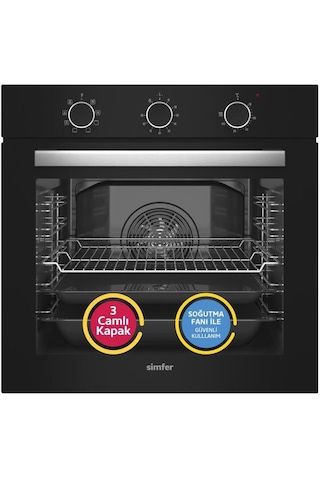 Simfer SB8220 - T3500 - SD8703 QS Mekanik Siyah 3'lü Ankastre Set