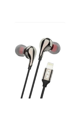 E82 Lightning Stereo Kulak İçi Kablolu Kulaklık Siyah