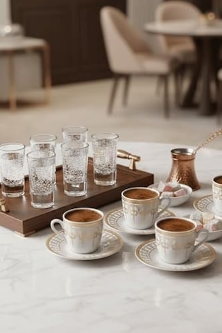 6&apos Lı Cam Kahve Yanı Bardağı - 50cc Shot Bardağı