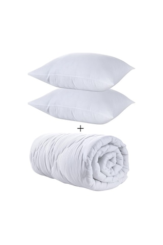 Zeynep Tekstil Çift Kişilik Silikon Yorgan Seti +2 Yastık Hediyeli