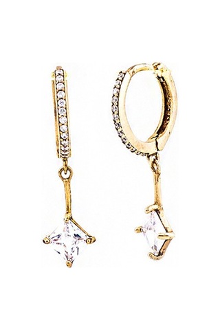 Masaliko Sallantılı Gümüş Küpe Sb782, 925 Ayar Gümüş - Çift / Altın Altın