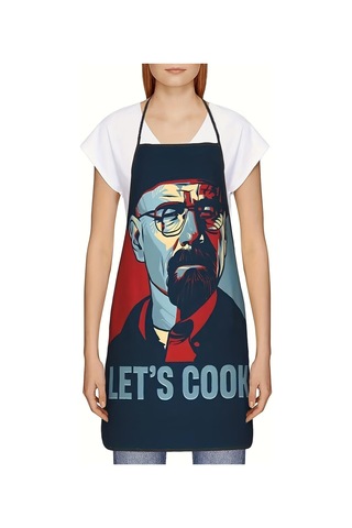 Valkyrie Let S Cook Baskılı Komik Mutfak Önlüğü Unisex Ayarlanabilir Askılı Walter White Çok Renkli