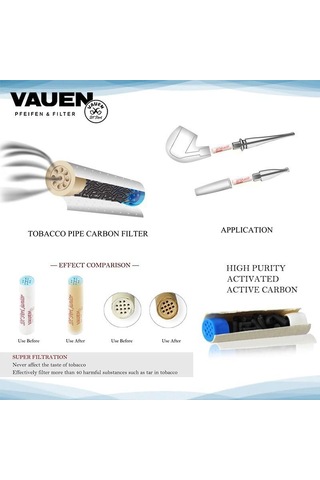 Vauen Aktif Karbon Filtre 6mm 50adetli