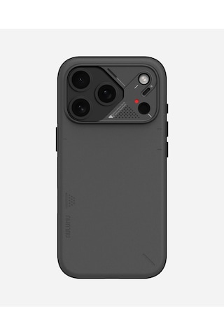 Aulumu İphone 17 Pro Max İle Uyumlu A17 Vegan Leather Serisi Magsafe Deri Kılıf Siyah