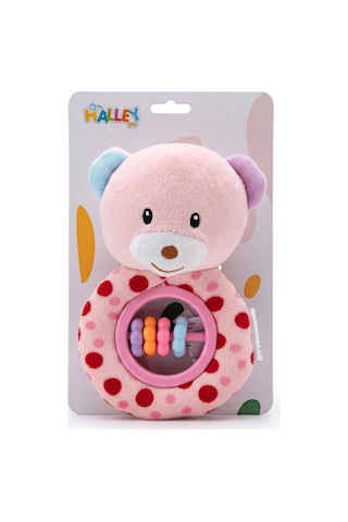 Pl50194 15cm Çiçek Boncuklu El Çıngırağı Peluş Çıngırak Çok Renkli
