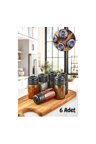 Jasper Jpr-00101 245 Ml Black 6 Adet Cam Baharatlık Biberlik