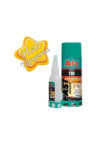 Hızlı Yapıştırıcı Şeffaf Güçlü 200 Ml Sprey + 50 Gr Yapıştırıcı