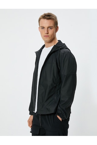 Koton Mevsimlik Ceket Slim Fit Fermuarlı Siyah 5wam20065hw Siyah