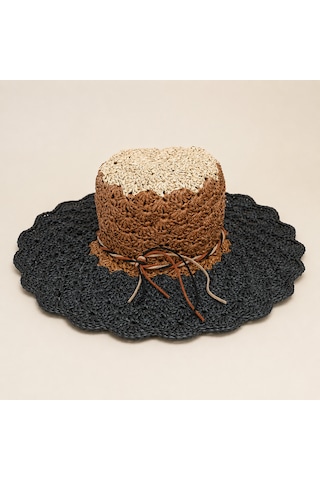 Buva Chocolate Hat -el Yapımı Renkli Yazlık Şapka Bej - Kahverengi Buva Chocolate Hat -el Yapımı Renkli Yazlık Şapka Bej - Kahverengi