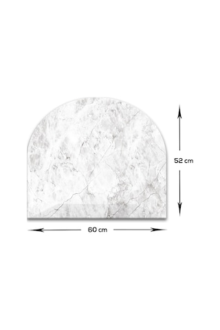 Decorita Cam Ocak Arkası Koruyucu | Oval Şekilli | Taş Görünümlü