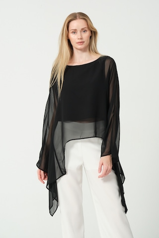 Şifon Detay Salaş Siyah Bluz Siyah
