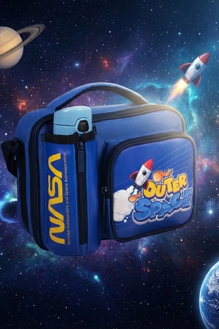 Lisanslı Outer Space Mavi Orijinal Beslenme Çantası Mavi