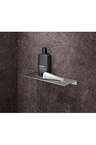 Deltahome Paslanmaz Çelik 28cm Banyo Rafı Duş Rafı - Vidalı Montaj - Inox Çok Renkli