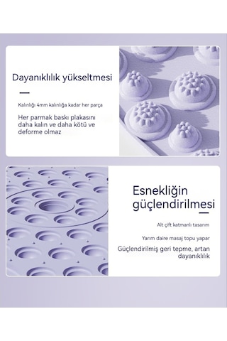 Soulader Evde Rahatlatıcı Yoga Ve Ayak Masajı İçin Çift Parça 55 Cm Terapi Pedi Gri