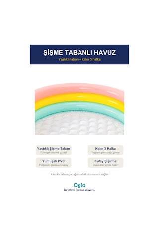 Şişme Oyun Havuzu 100 Top Dahil Çocuk Top Havuzu, Yumuşak Renkli Toplu Bahçe Deniz Oyun Havuzu 1+ Yaş