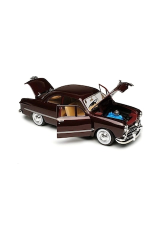 Motor Max 1:24 1949 Ford Coupe Model Araba Metal Diecast - Bordo
