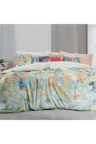 Sarev Romy Multicolor King Size Battal Boy %100 Pamuk Nevresim Takımı Çok Renkli