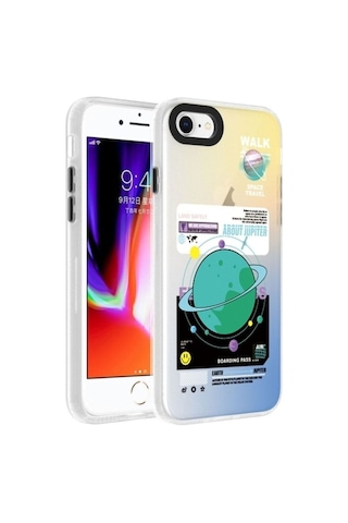 Apple Uyumlu iPhone Se 2020 Kılıf Desenli Zore Dragon Sert Kapak Gezegen