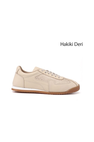 Gönderi(R) Gönderi R Kadın Bej Lastik Bağcıklı Hakiki Deri Sneaker Ddza83742547