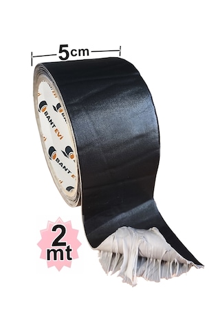 Çamur Bant Siyah 5cmx2mt Su Geçirmez Yama Bandı Siyah Sakız Bant
