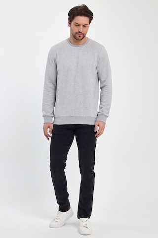 Odda 0007 Pike Sıfır Yaka Sweat Gri