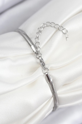 Mey Najmaddin Pirinç Zirkon Taşlı Yonca Model Gümüş Renk Kadın Bileklik Najmaddin Çok Renkli