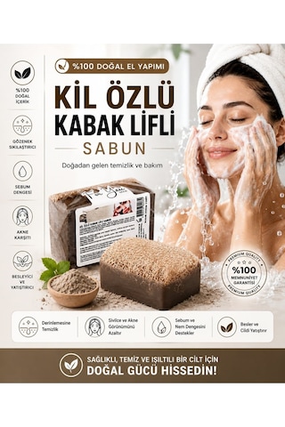 Kil Özlü Kabak Lifli Sabun Kabak Lifi - Lavanta