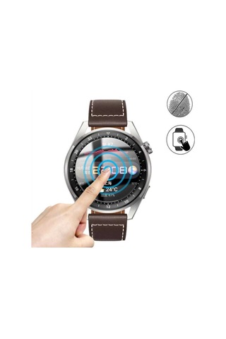 Watch 3 Pro Saat Ekran Koruyucu Tam Kaplar Ppma Pet Cam Siyah