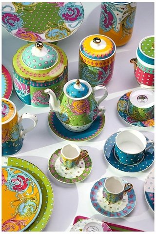 Lucky Art Estelle Bone 4'lü Kahve Fincanı Seti Çok Renkli